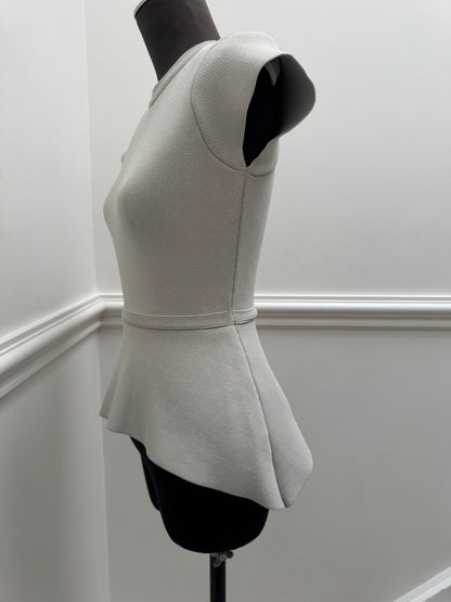 Scanlan Theodore Crepe Knit Peplum Top - Size S