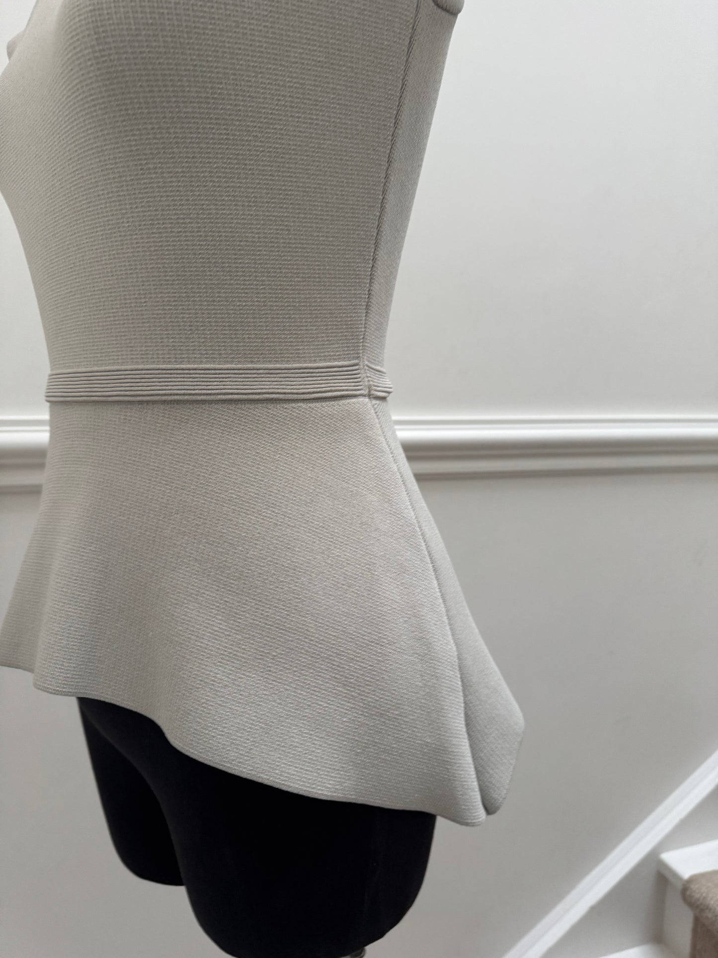 Scanlan Theodore Crepe Knit Peplum Top - Size S