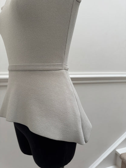 Scanlan Theodore Crepe Knit Peplum Top - Size S