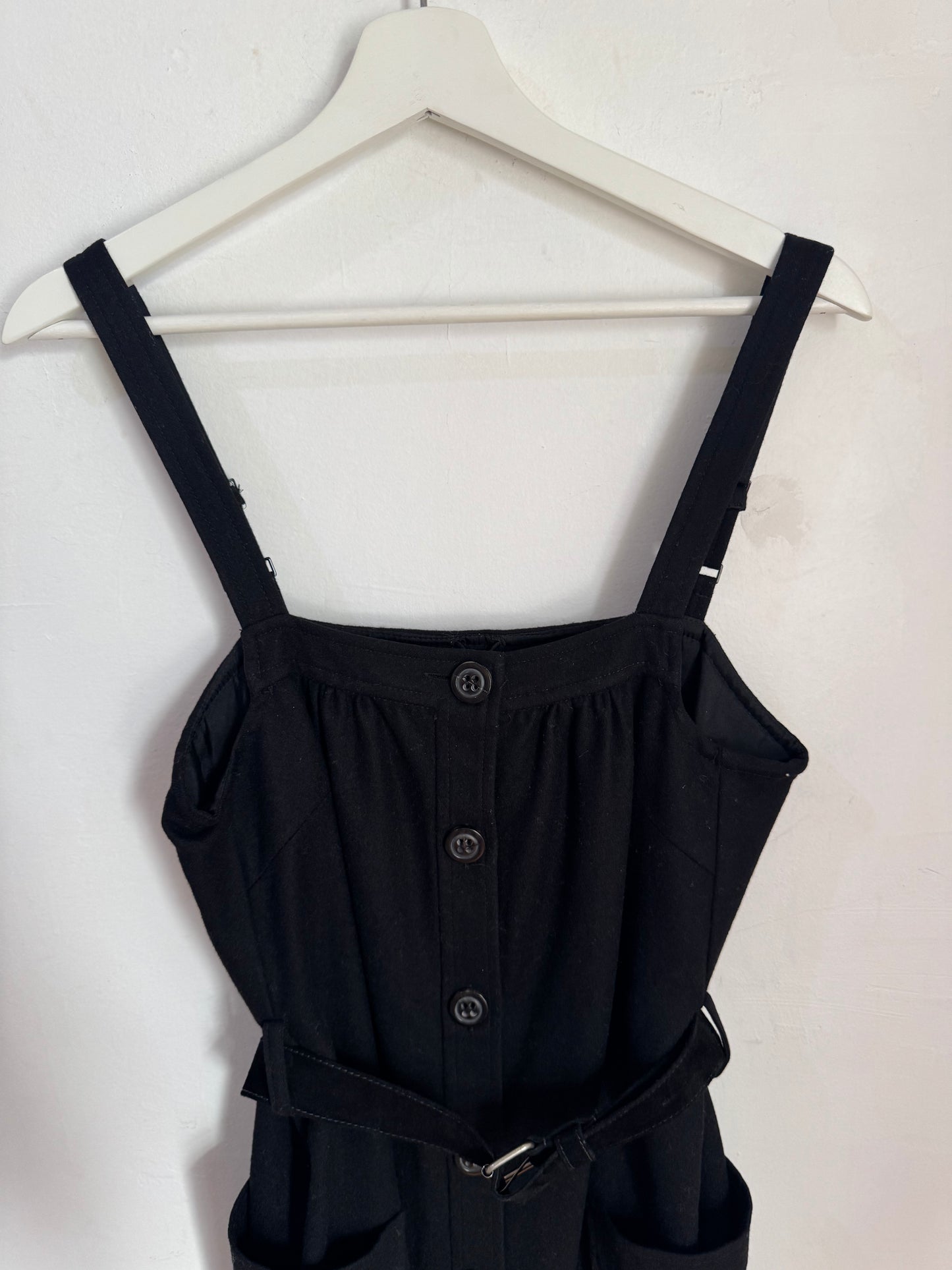 Scanlan Theodore Wool & Cashmere Pinafore Dress with Belt - Size 10