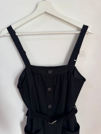 Scanlan Theodore Wool & Cashmere Pinafore Dress with Belt - Size 10