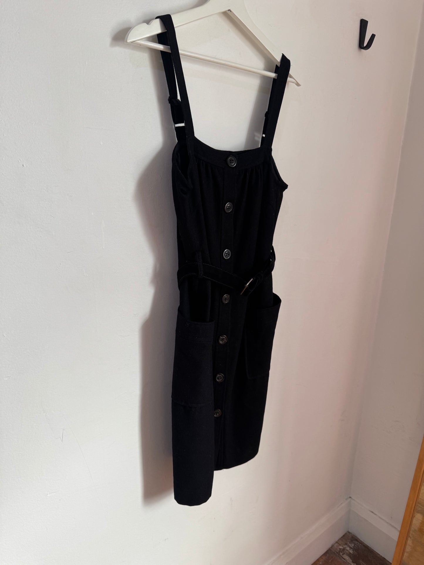 Scanlan Theodore Wool & Cashmere Pinafore Dress with Belt - Size 10