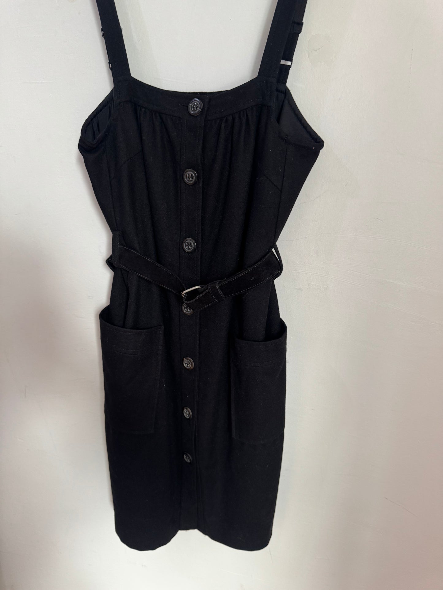 Scanlan Theodore Wool & Cashmere Pinafore Dress with Belt - Size 10