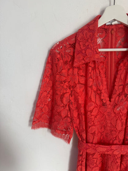 Scanlan Theodore French Lace Dress with Slip - Size 12