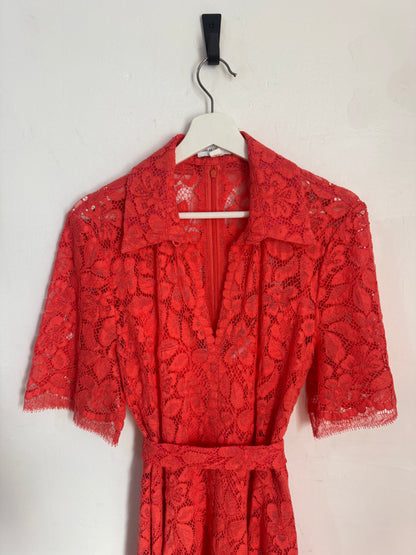 Scanlan Theodore French Lace Dress with Slip - Size 12