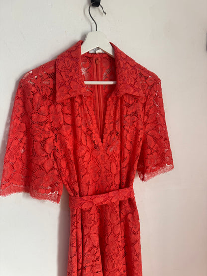 Scanlan Theodore French Lace Dress with Slip - Size 12