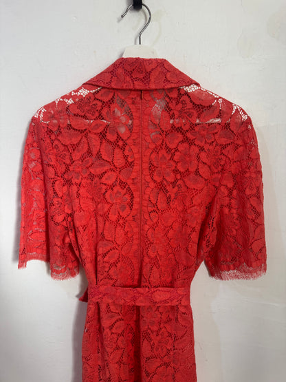 Scanlan Theodore French Lace Dress with Slip - Size 12