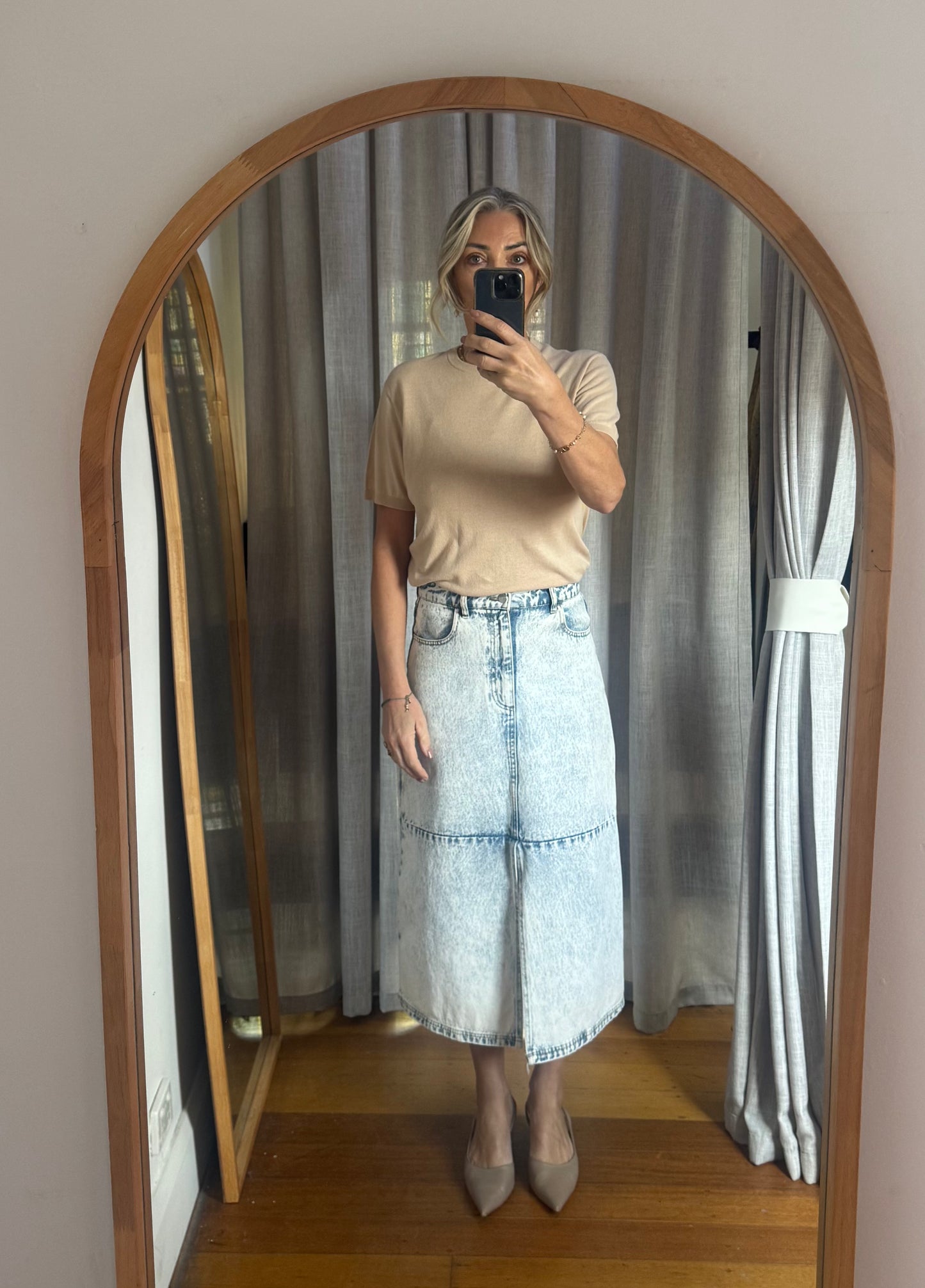 Ena Pelly Pippa Denim Skirt - Size M