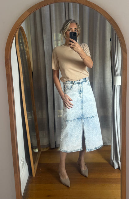 Ena Pelly Pippa Denim Skirt - Size M