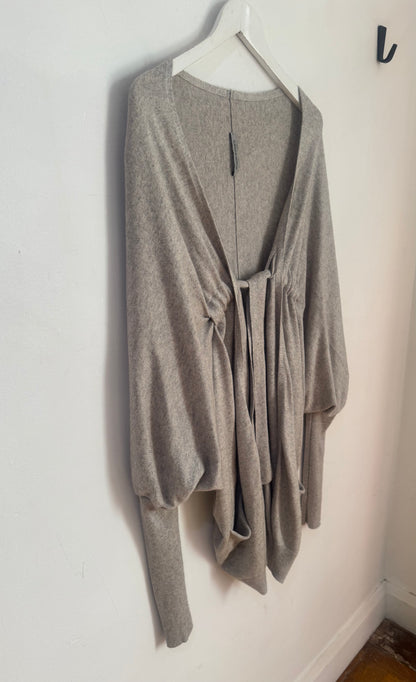 Scanlan Theodore Grey Silk Cashmere  Cardigan - One Size