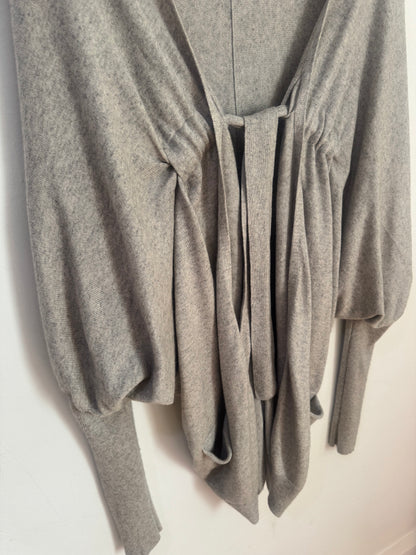Scanlan Theodore Grey Silk Cashmere  Cardigan - One Size