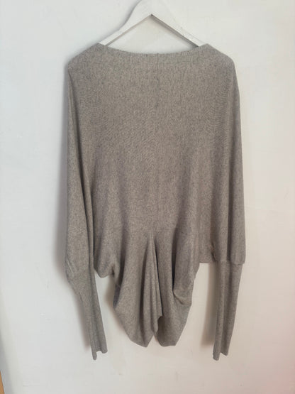 Scanlan Theodore Grey Silk Cashmere  Cardigan - One Size