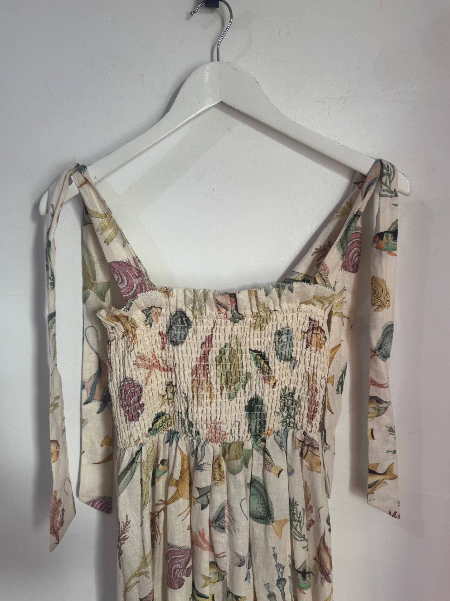 Alemais Wanda Linen Midi Dress - Size S