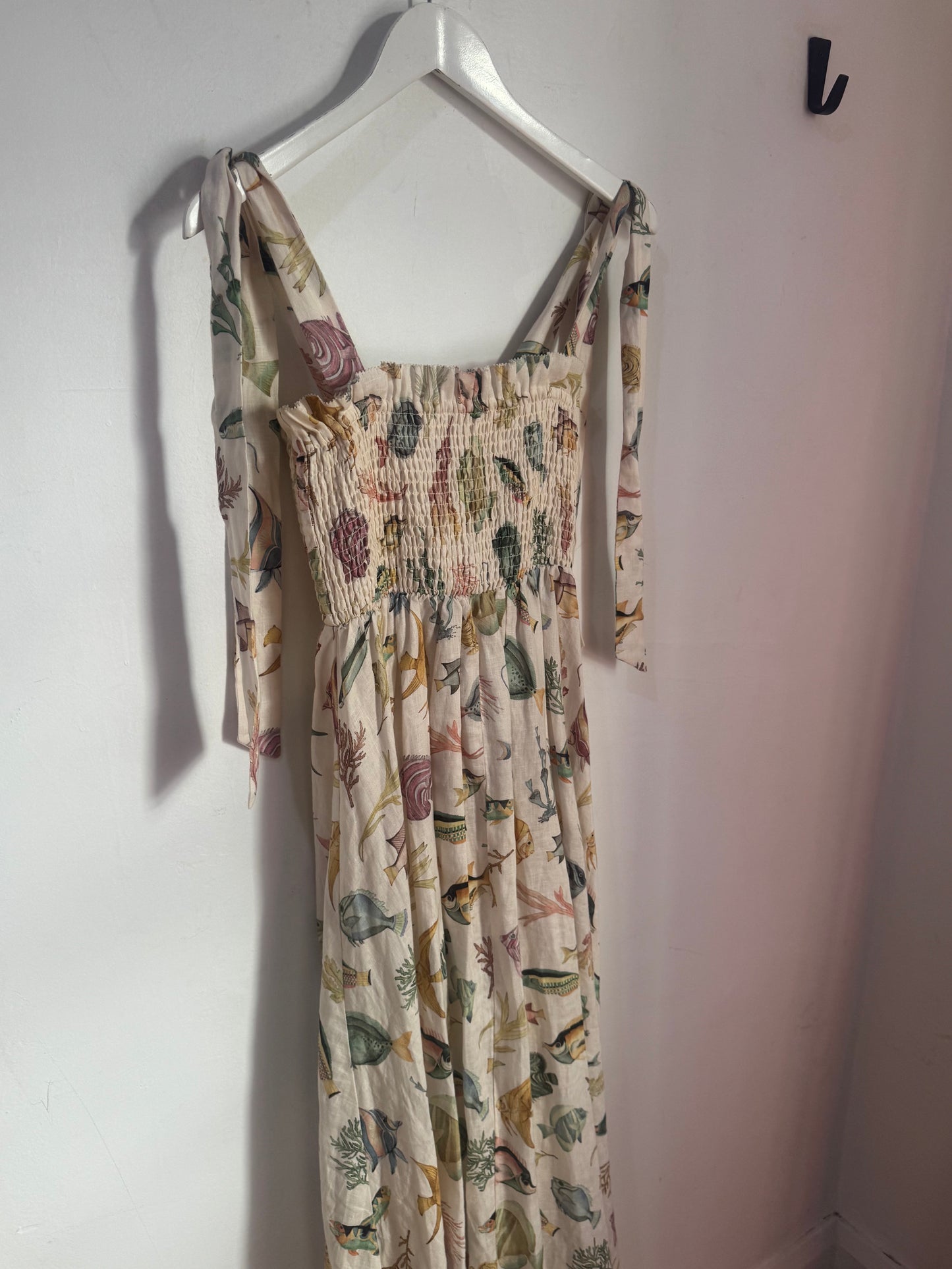 Alemais Wanda Linen Midi Dress - Size S