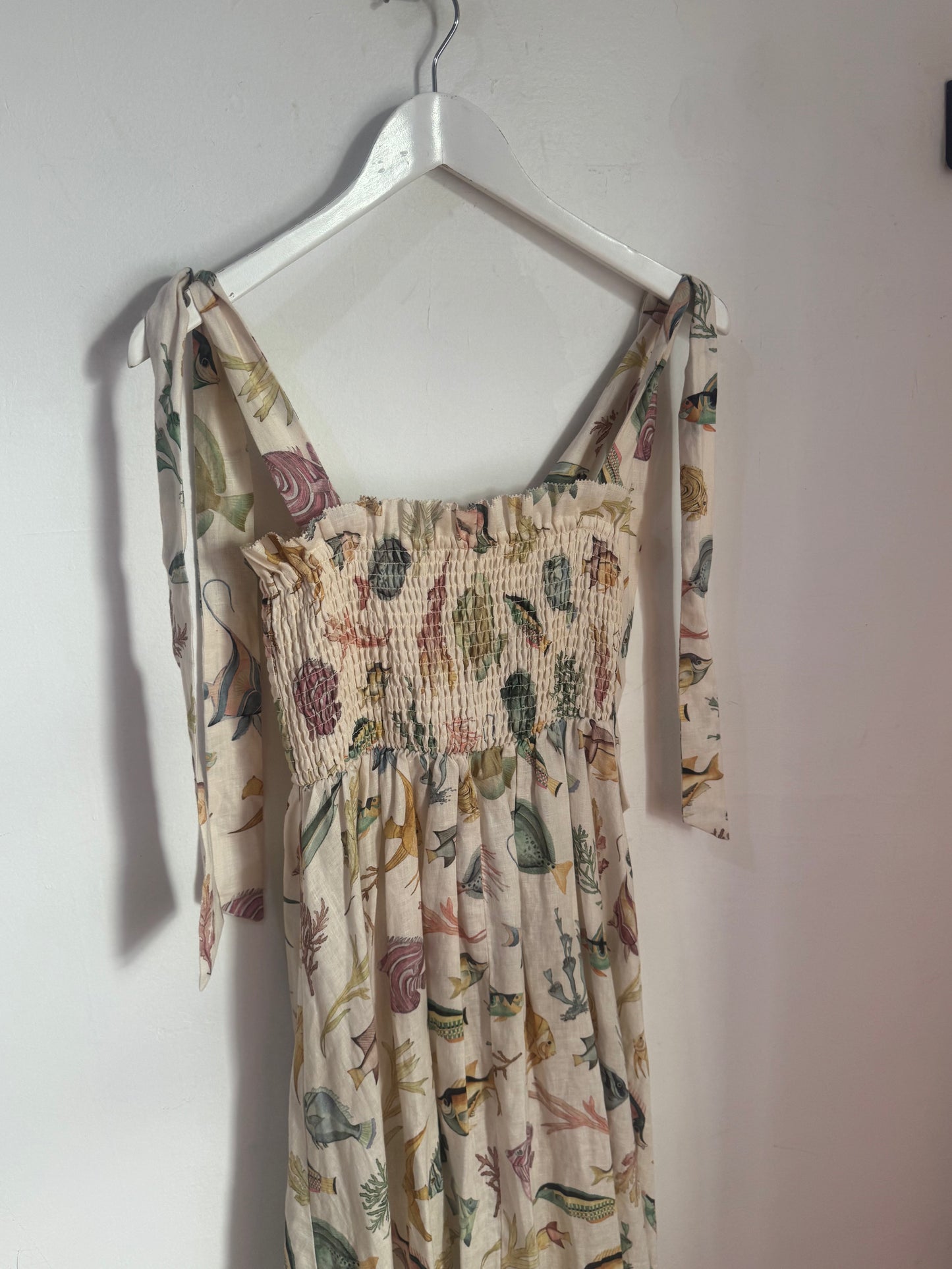 Alemais Wanda Linen Midi Dress - Size S