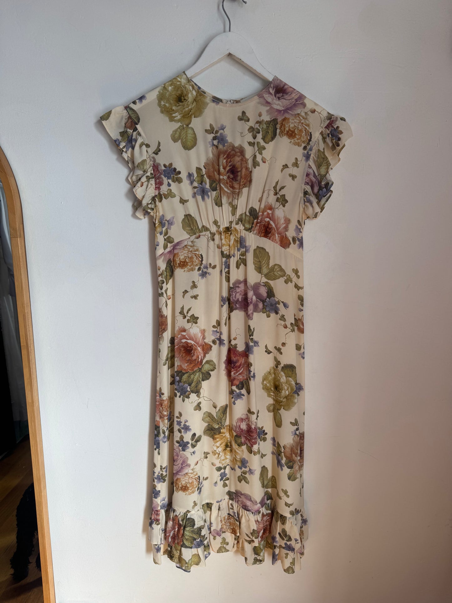 Zimmermann Ruffled Floral Midi Dress - Size 0