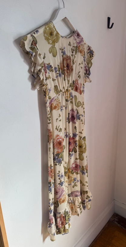 Zimmermann Ruffled Floral Midi Dress - Size 0