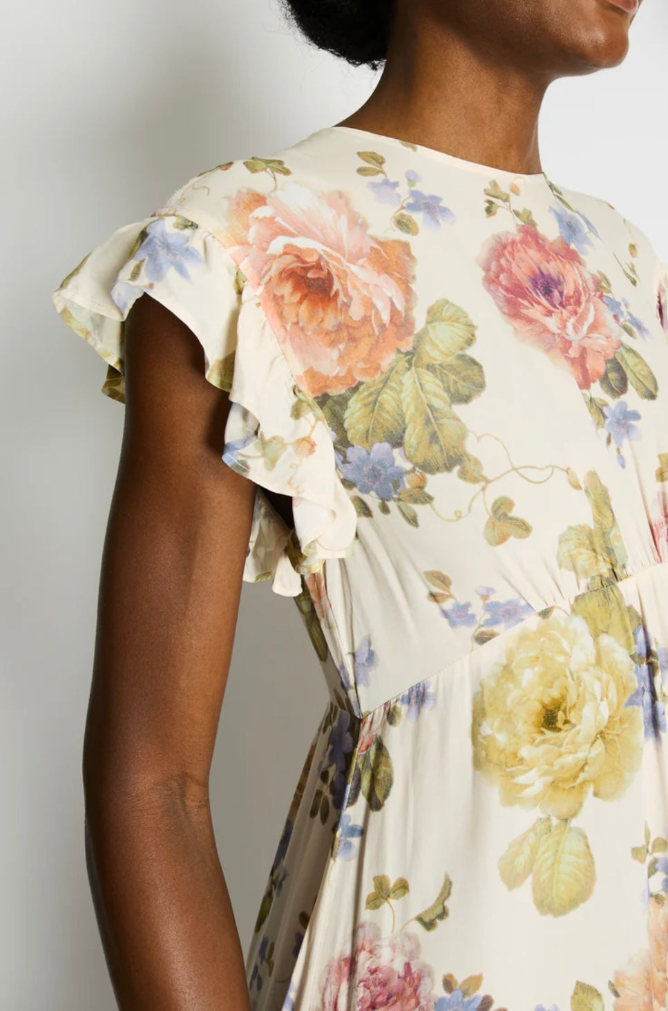 Zimmermann Ruffled Floral Midi Dress - Size 0