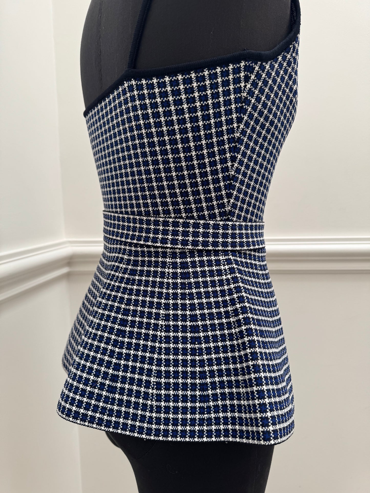 Scanlan Theodore Navy Crepe Knit Peplum Tank - Size S (Like New)