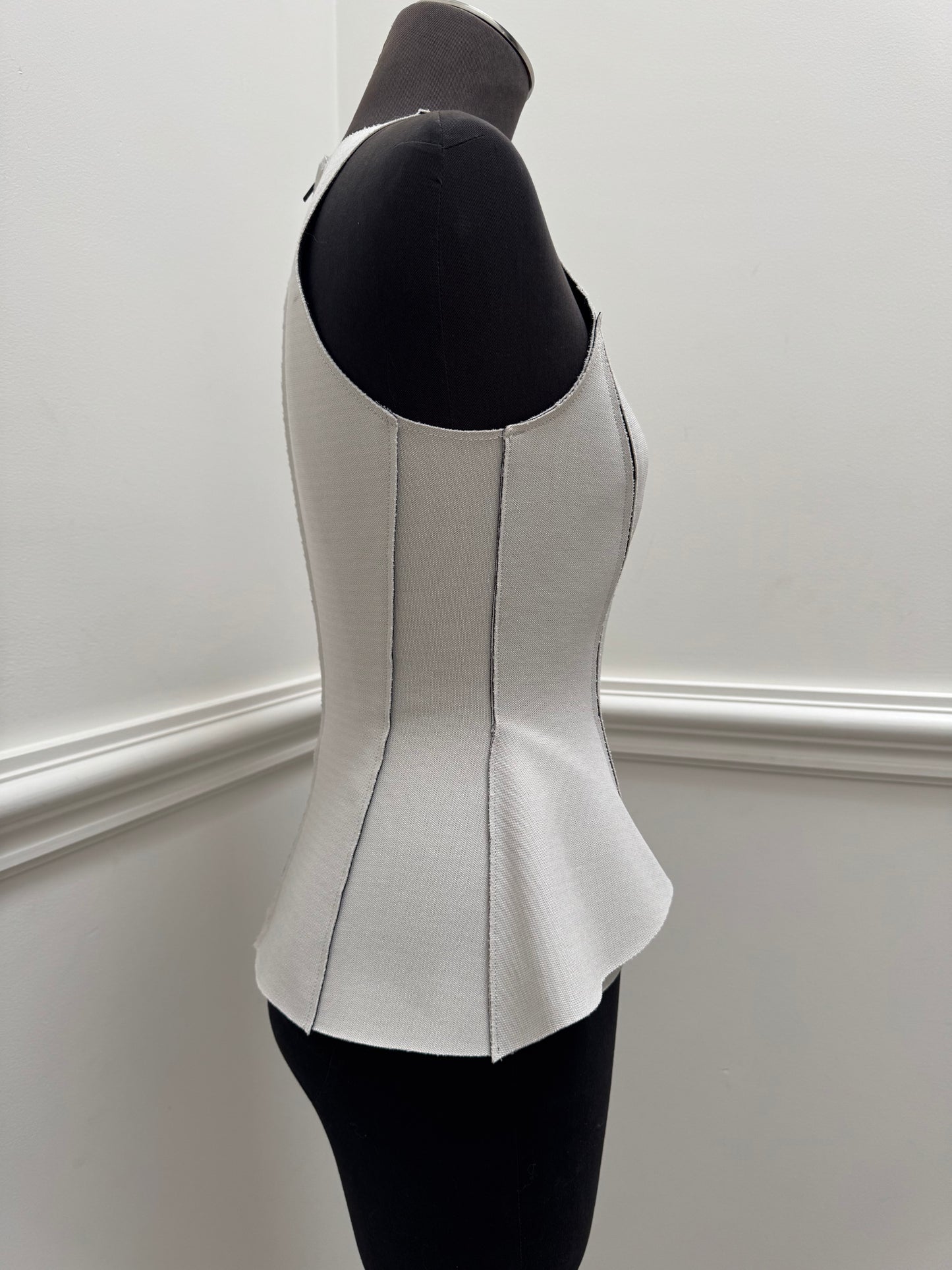 Scanlan Theodore Peplum Beige Tank - Size 8