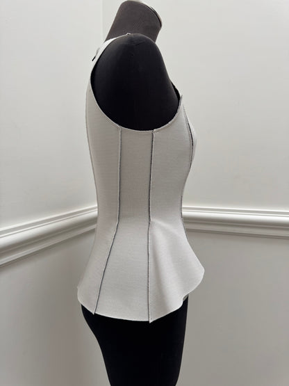 Scanlan Theodore Peplum Beige Tank - Size 8