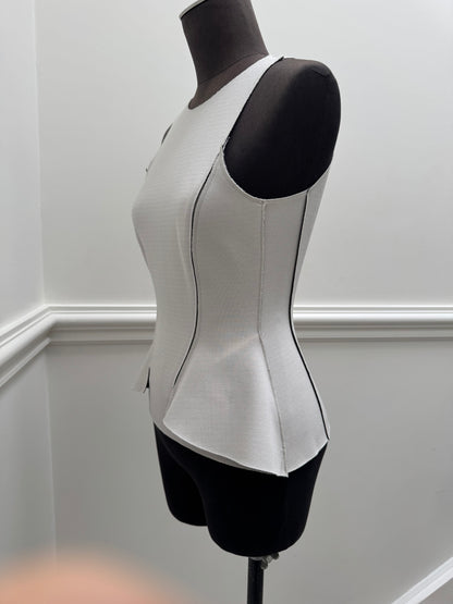 Scanlan Theodore Peplum Beige Tank - Size 8