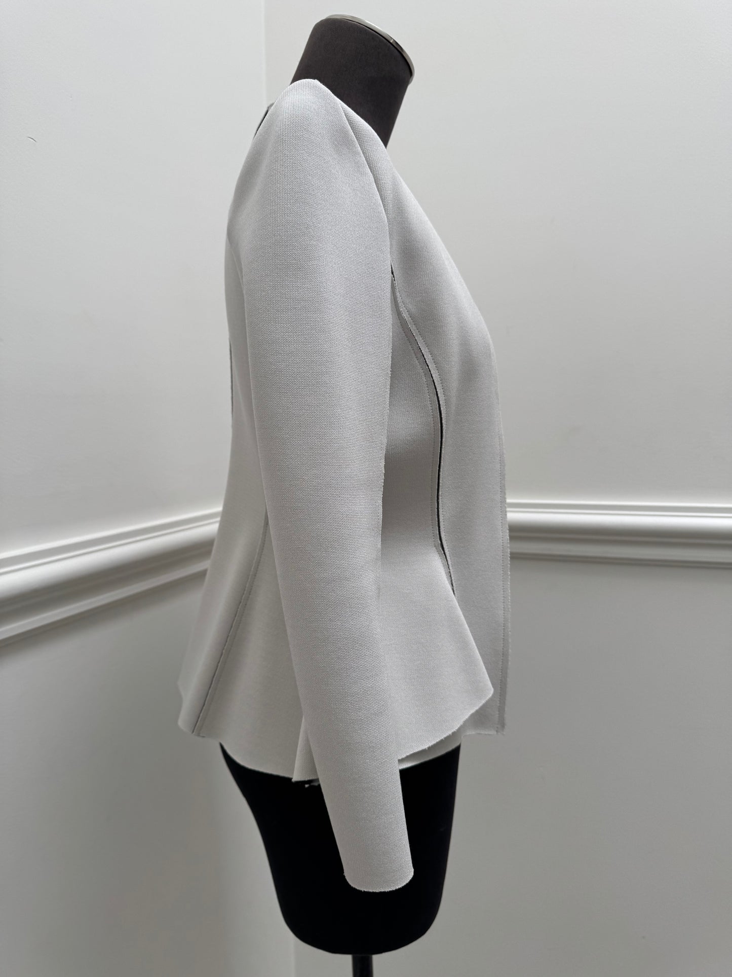 Scanlan Theodore Peplum Beige Jacket - Size 8