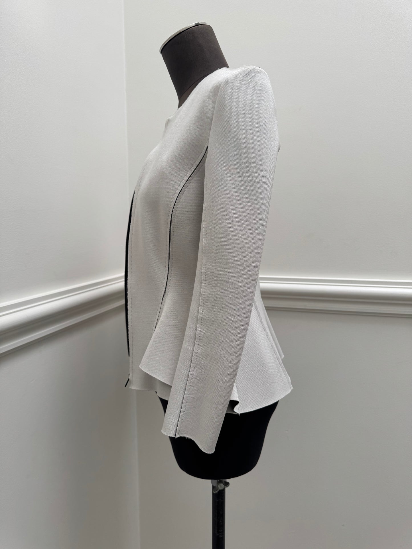 Scanlan Theodore Peplum Beige Jacket - Size 8