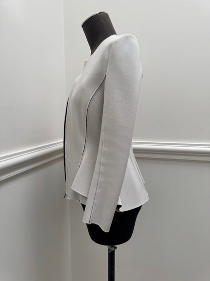 Scanlan Theodore Peplum Beige Jacket - Size 8