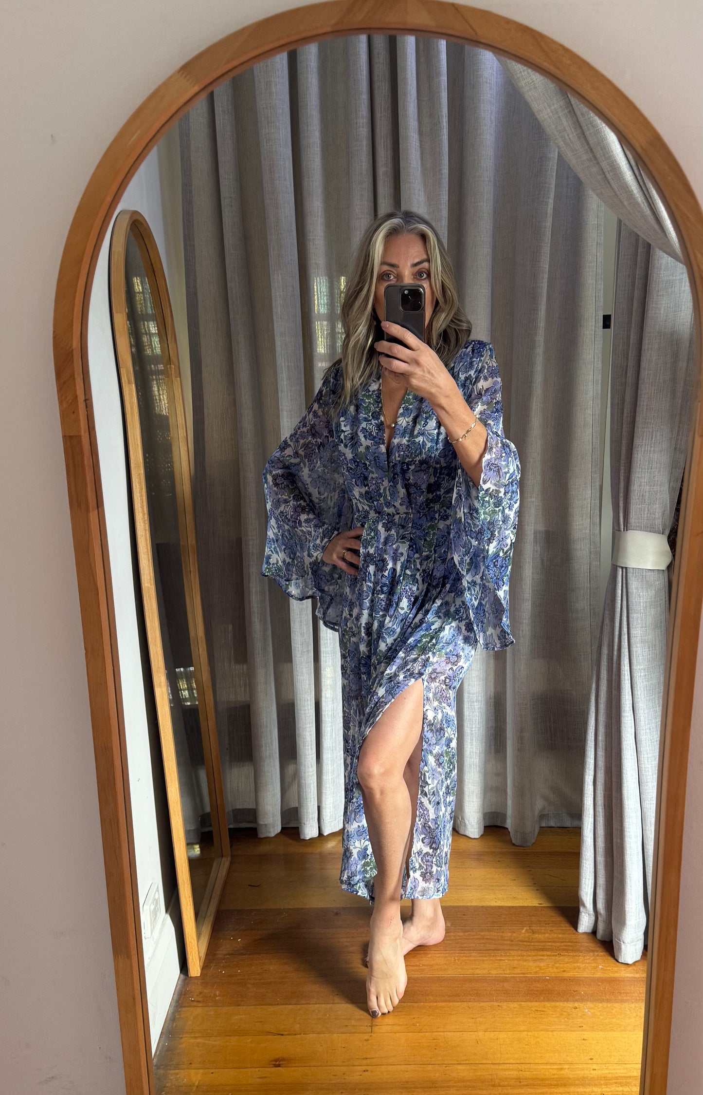 Sabina Musavey Floral Midi Dress - Size M