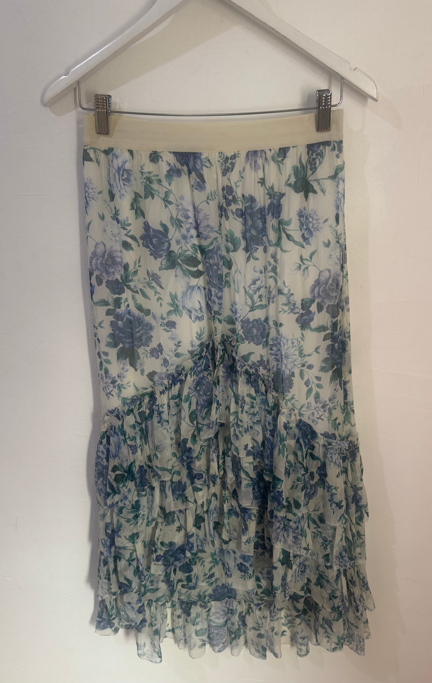 Zimmermann Moncur Chevron Silk Maxi Skirt - Size 1