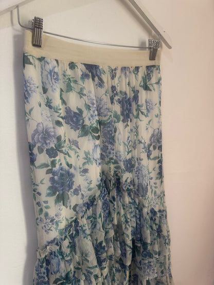 Zimmermann Moncur Chevron Silk Maxi Skirt - Size 1