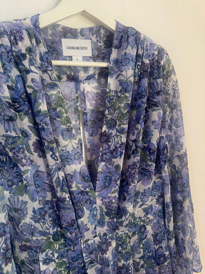 Sabina Musavey Floral Midi Dress - Size M