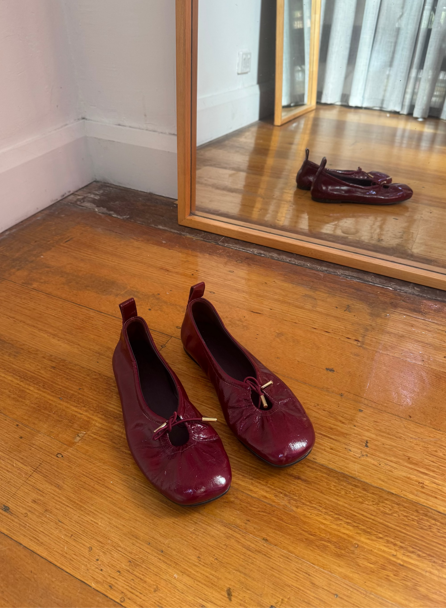 Alohas Rosalind Patent Leather Ballet Flats - Size 39