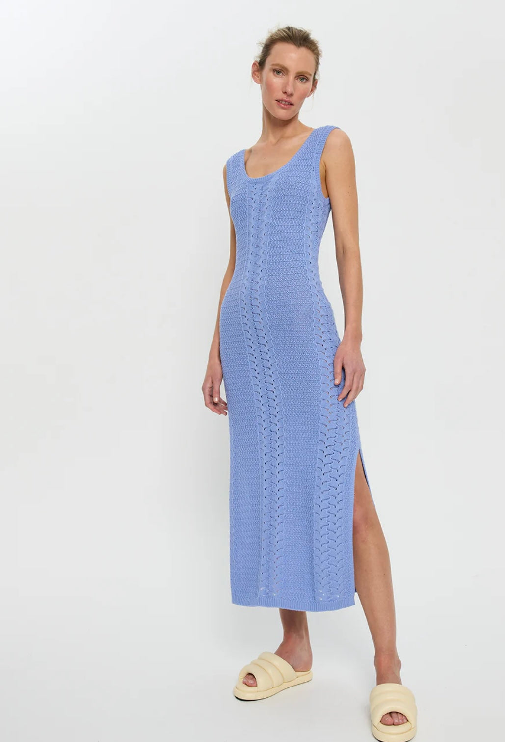 Kivari Bella Crochet Midi Dress - Size 8