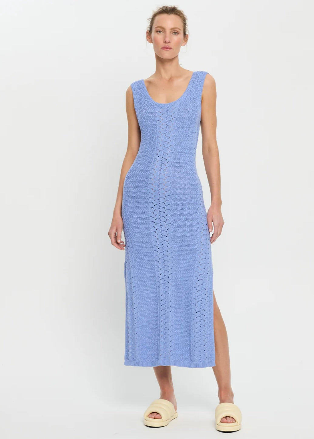 Kivari Bella Crochet Midi Dress - Size 8