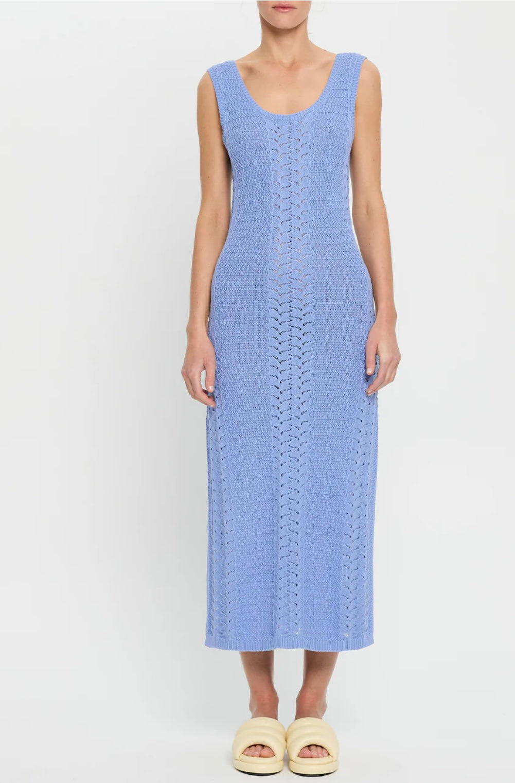 Kivari Bella Crochet Midi Dress - Size 8