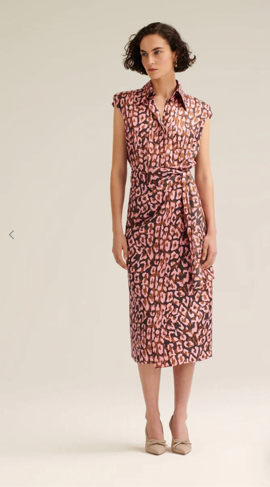 Scanlan Theodore Silk Jacquard Print Dress - Size 8 (Brand New with Tags)