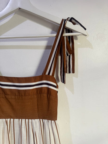 Zimmermann Veneto Tiered Stripe Tie Dress - Size 0
