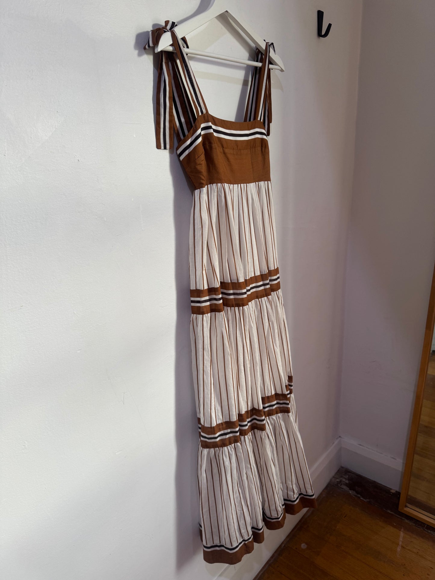 Zimmermann Veneto Tiered Stripe Tie Dress - Size 0