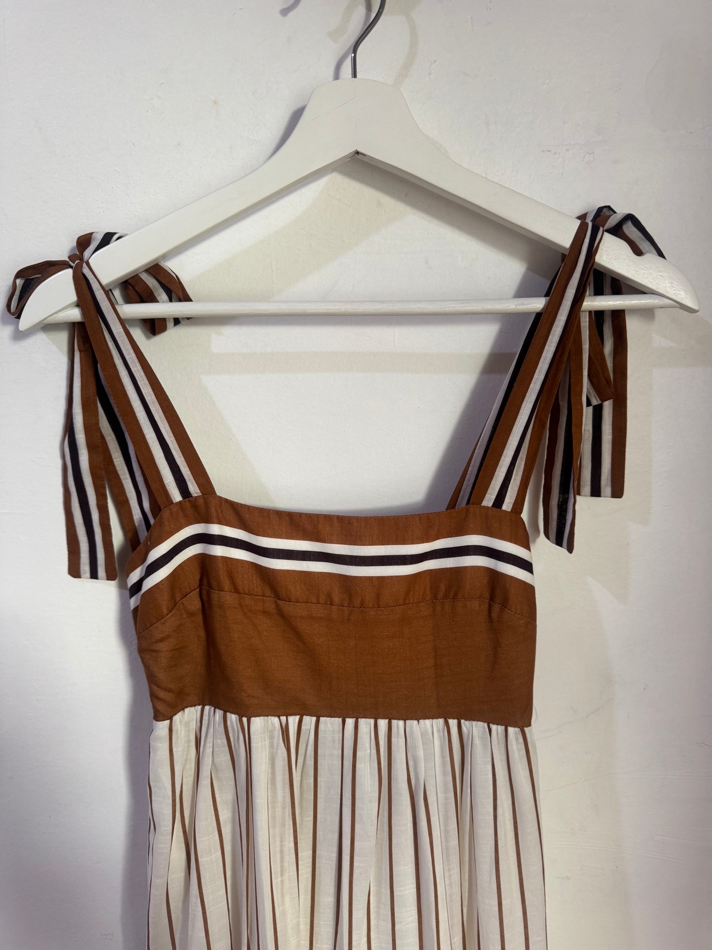 Zimmermann Veneto Tiered Stripe Tie Dress - Size 0