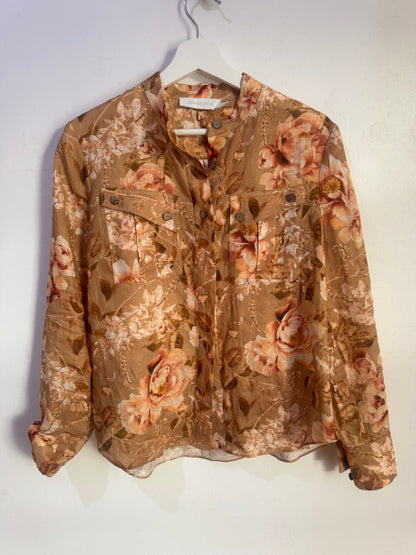 Zimmermann Floral Linen Blouse - Size 1