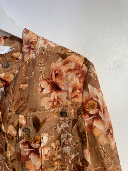 Zimmermann Floral Linen Blouse - Size 1