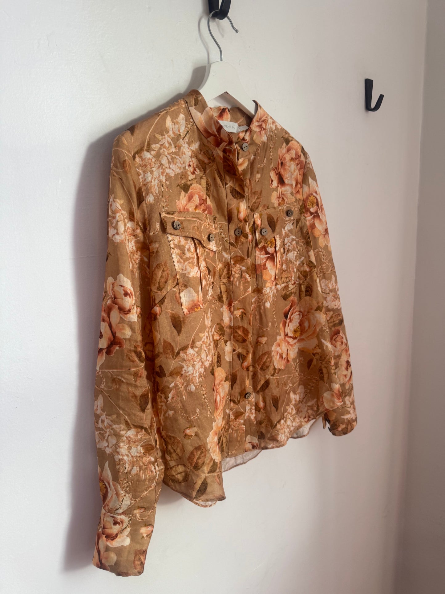 Zimmermann Floral Linen Blouse - Size 1