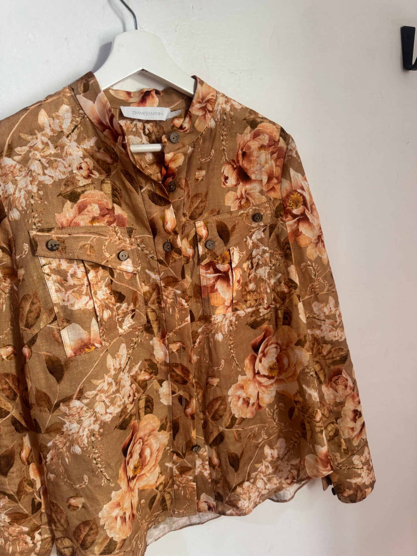 Zimmermann Floral Linen Blouse - Size 1