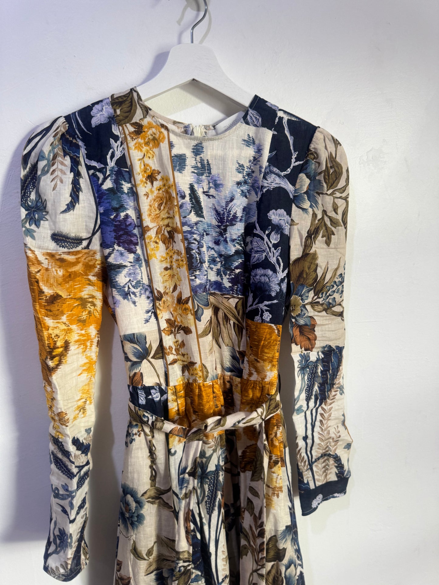 Zimmermann Aliane Patchwork Midi Dress - Size 0