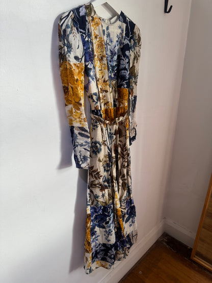 Zimmermann Aliane Patchwork Midi Dress - Size 0