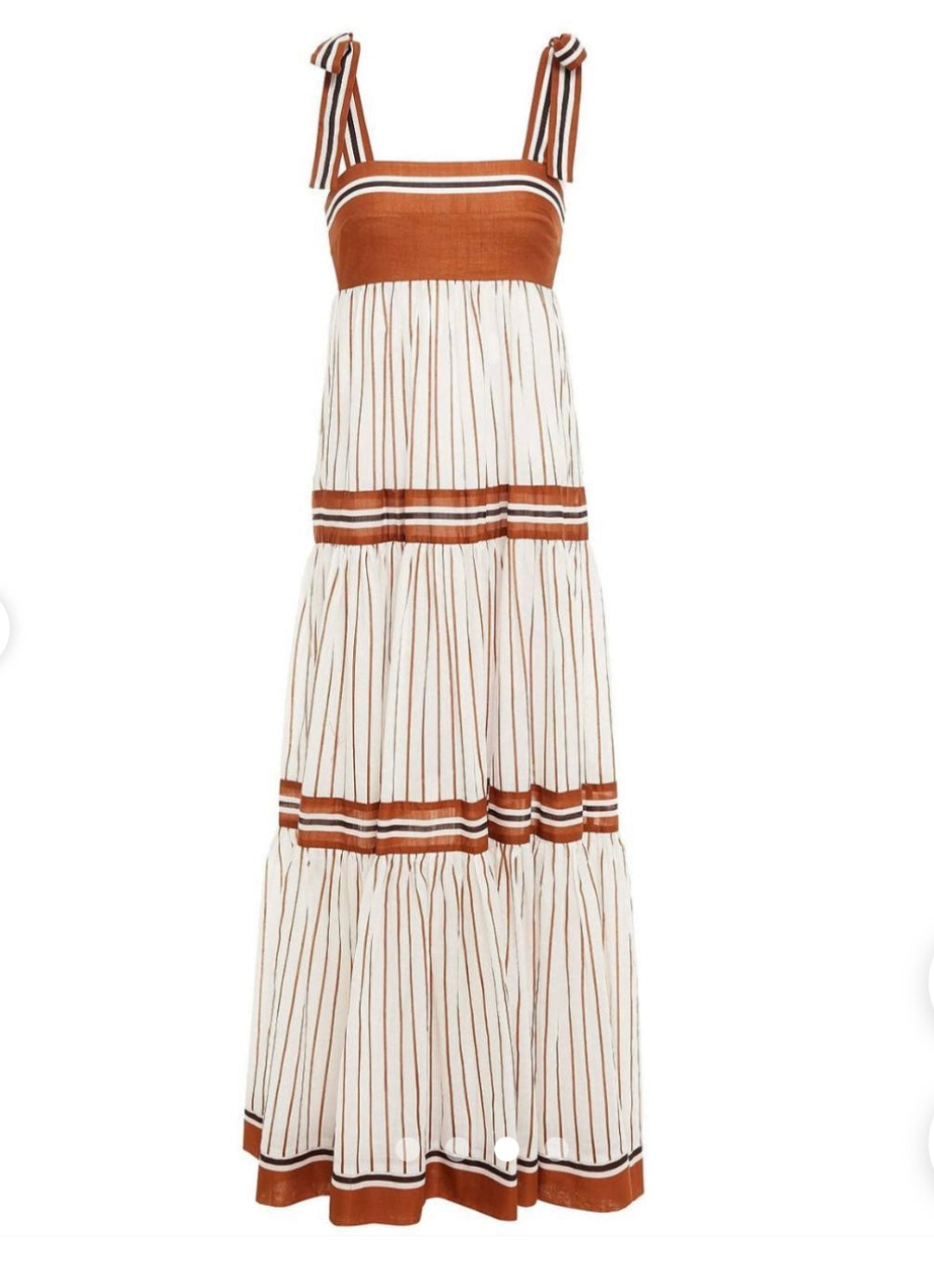 Zimmermann Veneto Tiered Stripe Tie Dress - Size 0