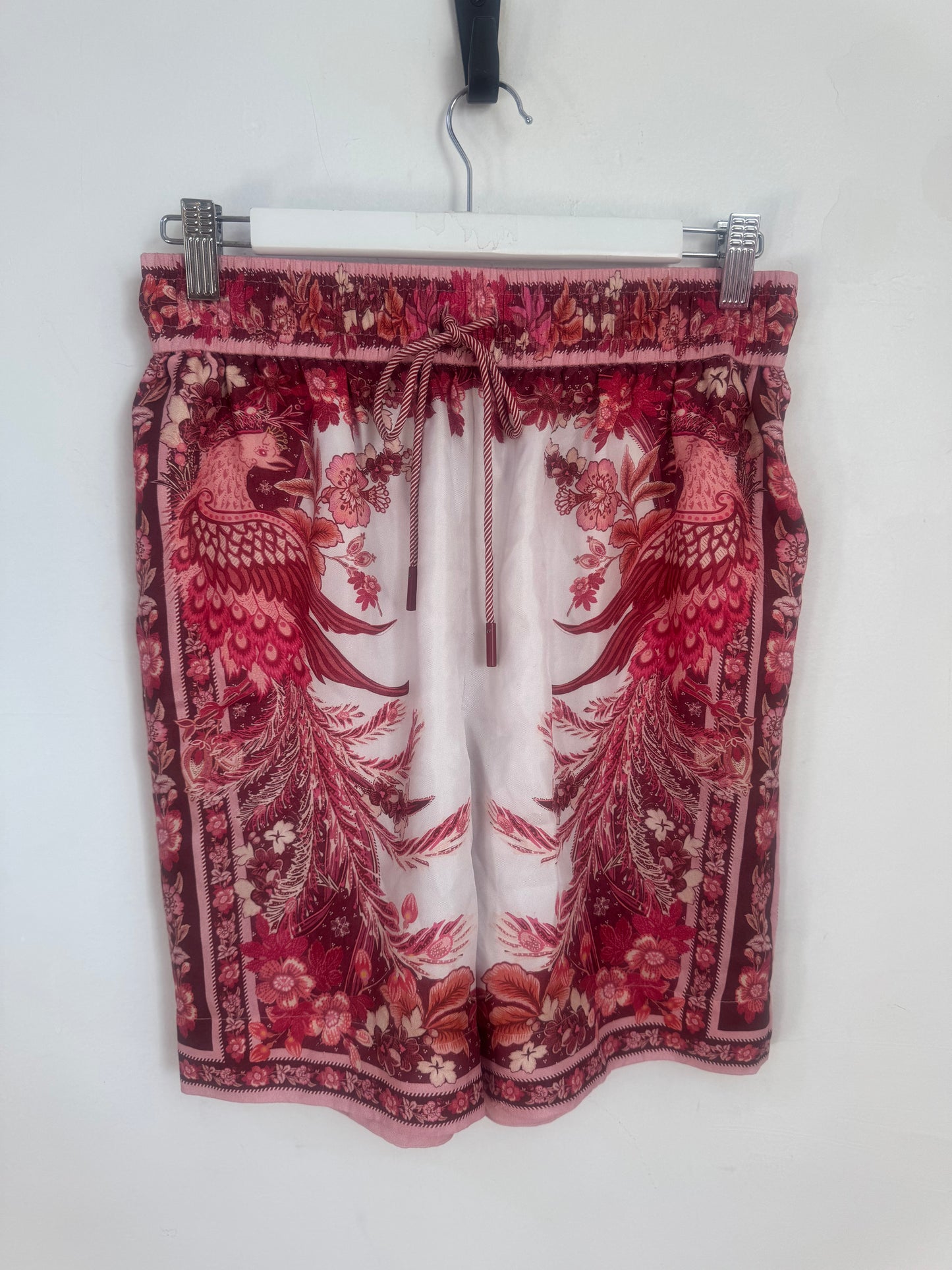 Zimmermann Wavelength Placement Silk Twill Shorts - Size 0