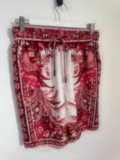 Zimmermann Wavelength Placement Silk Twill Shorts - Size 0